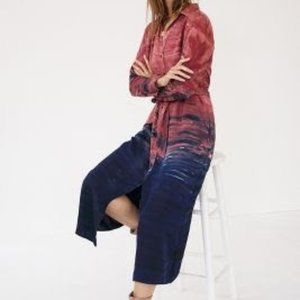 NWT Cloth and Stone Claudia Tie-Dye Maxi Shirtdress XS